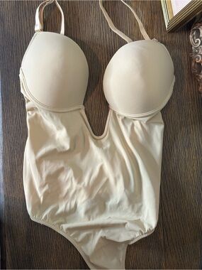 Ultimo Ivory Shapewear Bodysuit 36D | Structured Boned Body Shaper